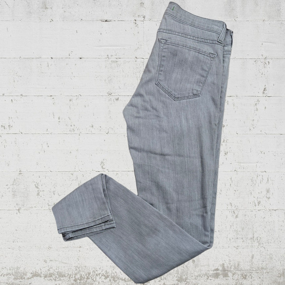 J Brand Grey Mid Rise Stretch Close Cut Rail Starr Modern Skinny Jeans Size 26 - Picture 8 of 8